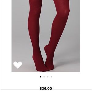 Commando size small luxury tights red black New